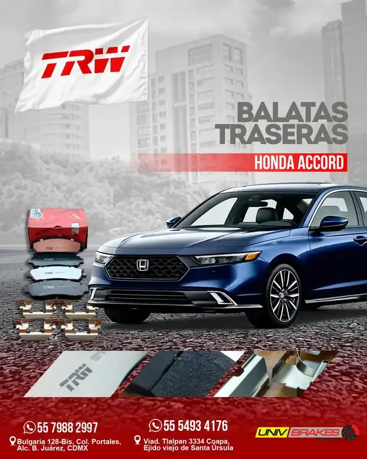 Balatas TRW Honda Accord