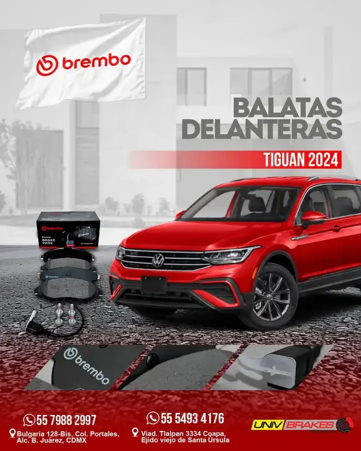 Balatas delanteras Brembo Tiguan